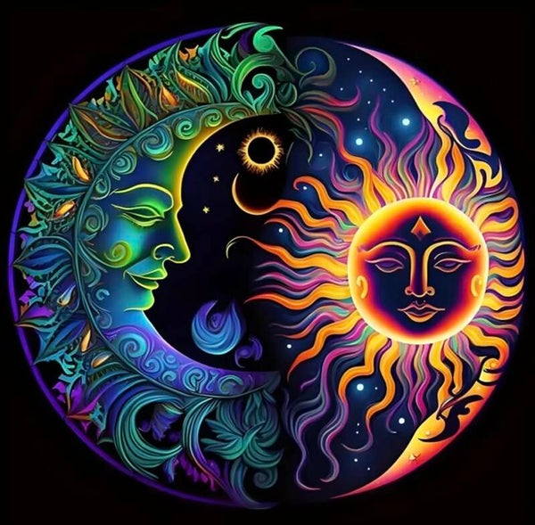 Sun And Moon Adult T-Shirt