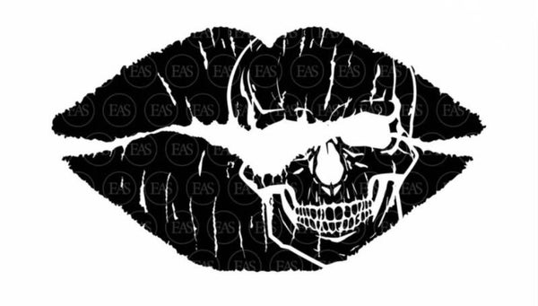 Skull Mouth - Lips,  Adult T-Shirt.