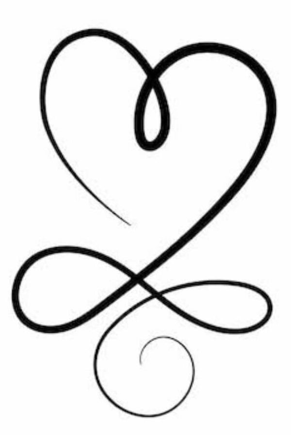 Tribal Swirl Heart Adult T-Shirt