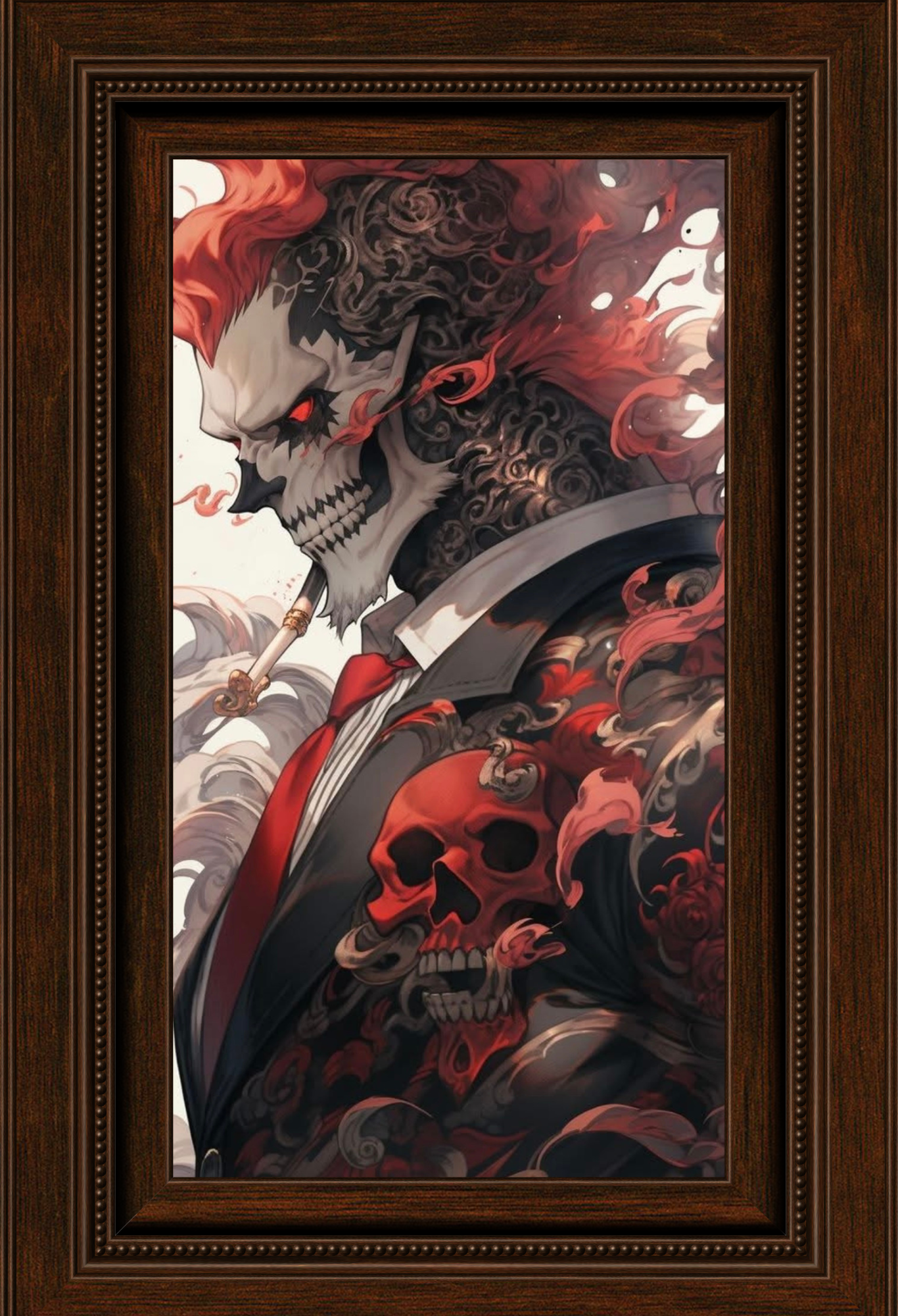 Fantasy Skull Warrior in Frame Iron On