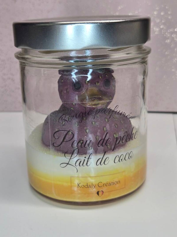 Bougie Canard peau de pêche et lait de coco