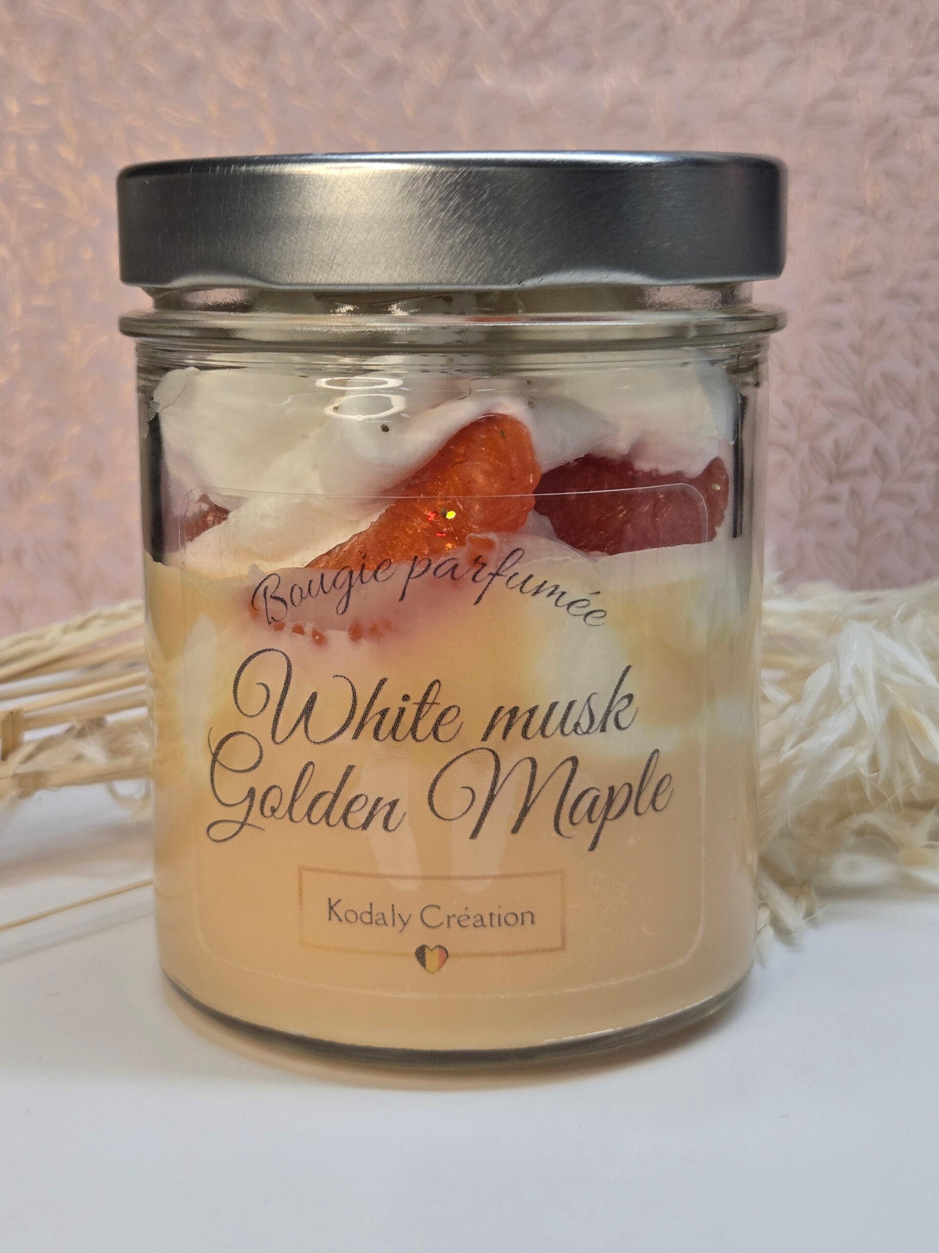 Bougie chantilly trompe l'œil Mandarine 220 gr