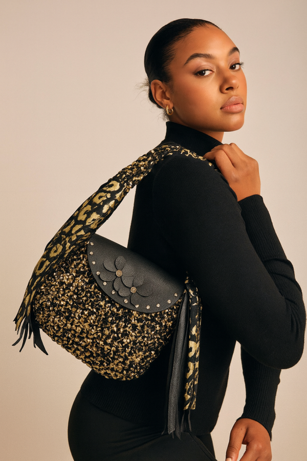 Sac Bi-couleur or-noir