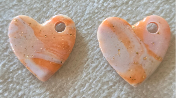 Les cœurs marbré 20mm