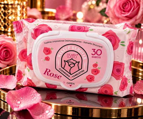 Lingettes démaquillantes a la rose