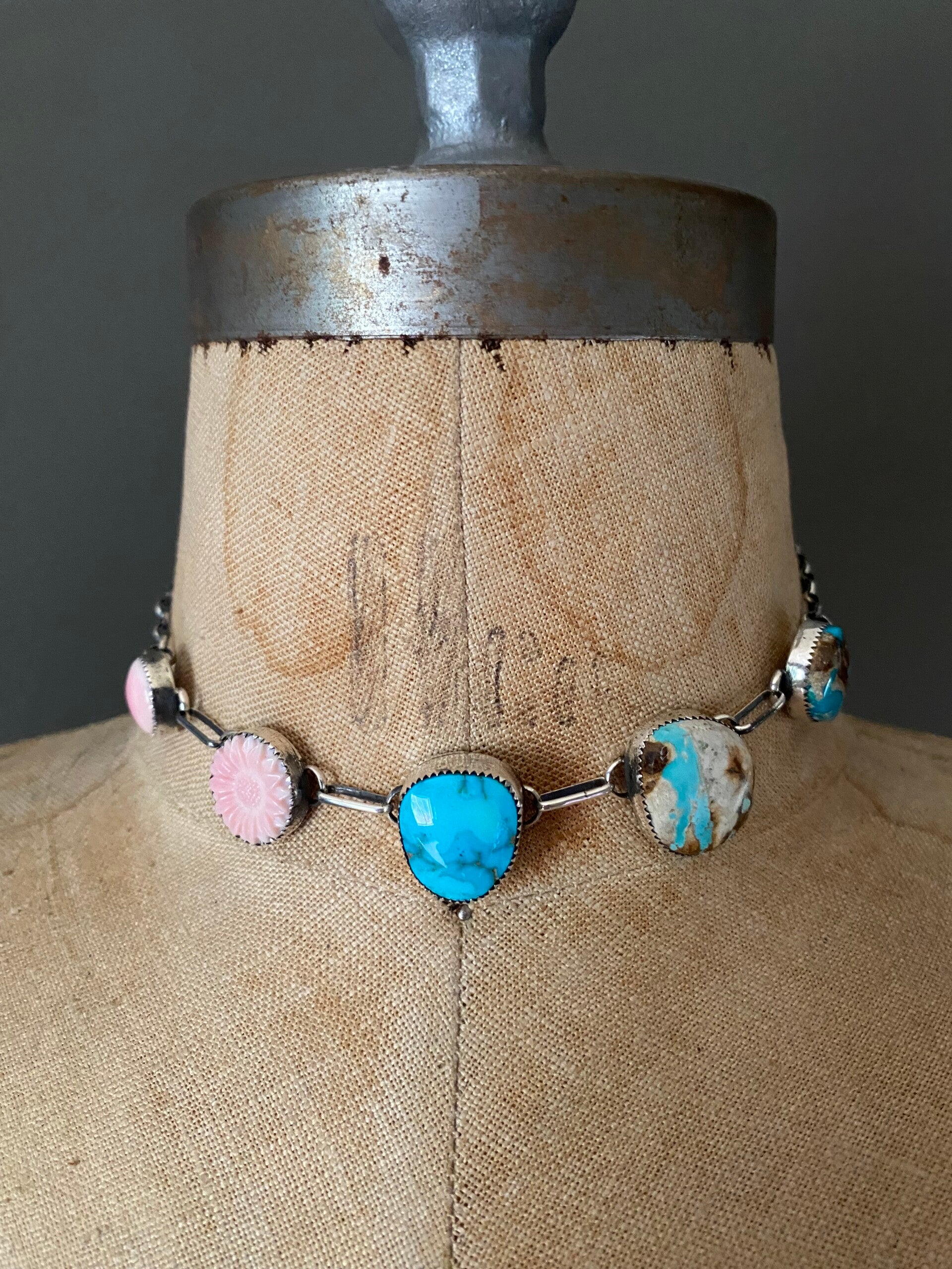 Multi Genuine Turquoise necklace