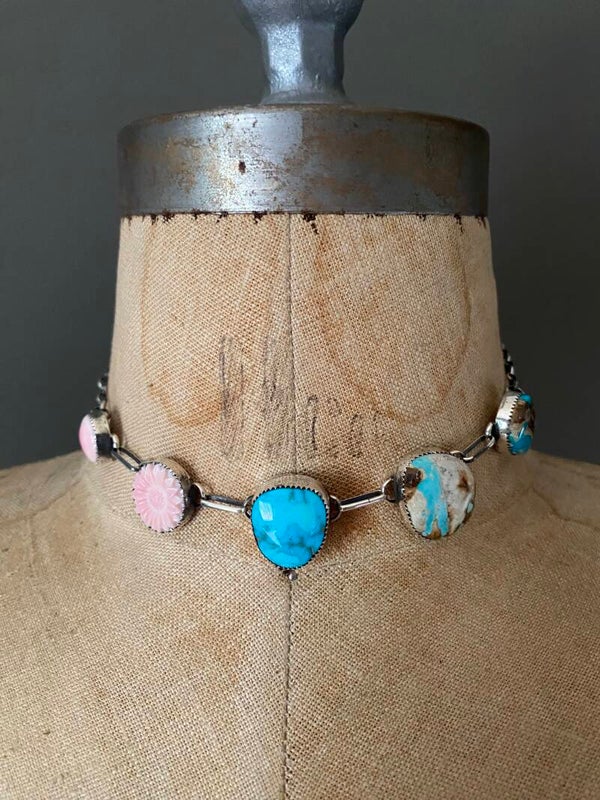 Multi Genuine Turquoise necklace