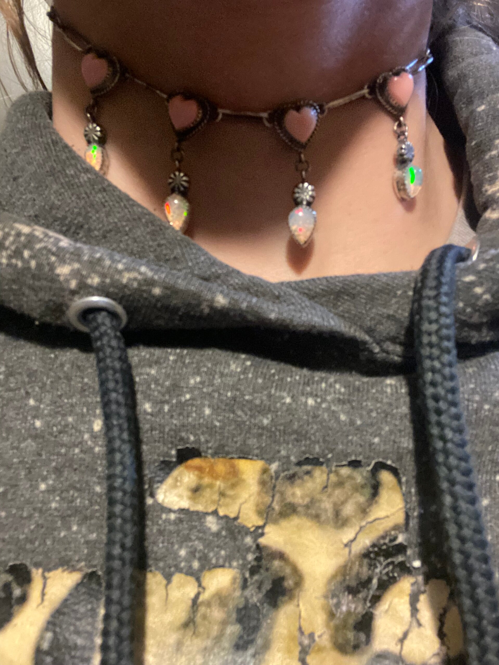 Queen Conch and Ethiopian Opal necklace