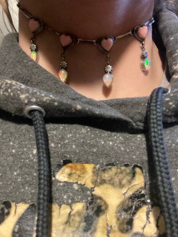 Queen Conch and Ethiopian Opal necklace