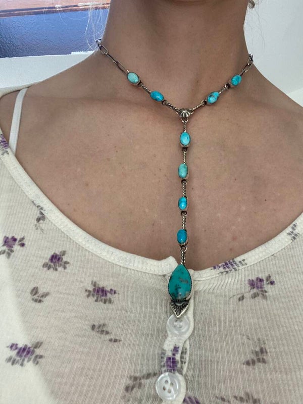 Sierra Bella and Whitewater Turquoise lariat necklace