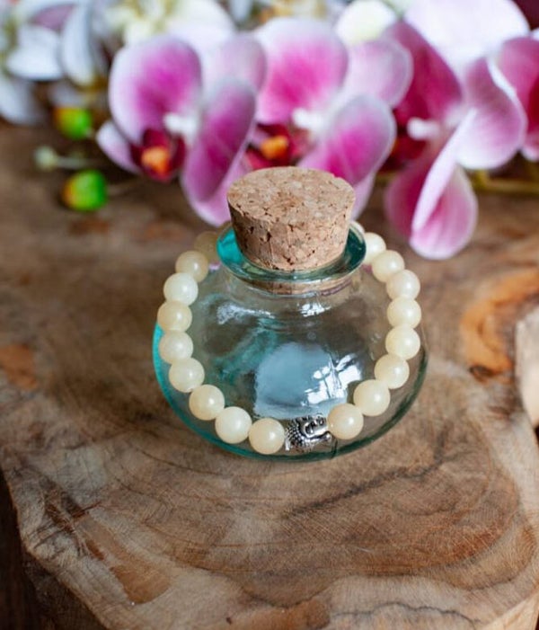 Edelsteen Armband Calciet met Boeddha