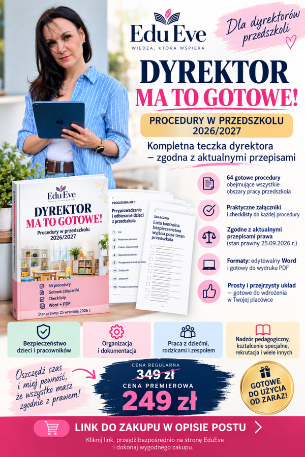 "DYREKTOR MA TO GOTOWE- procedury w przedszkolu 2026/2027"