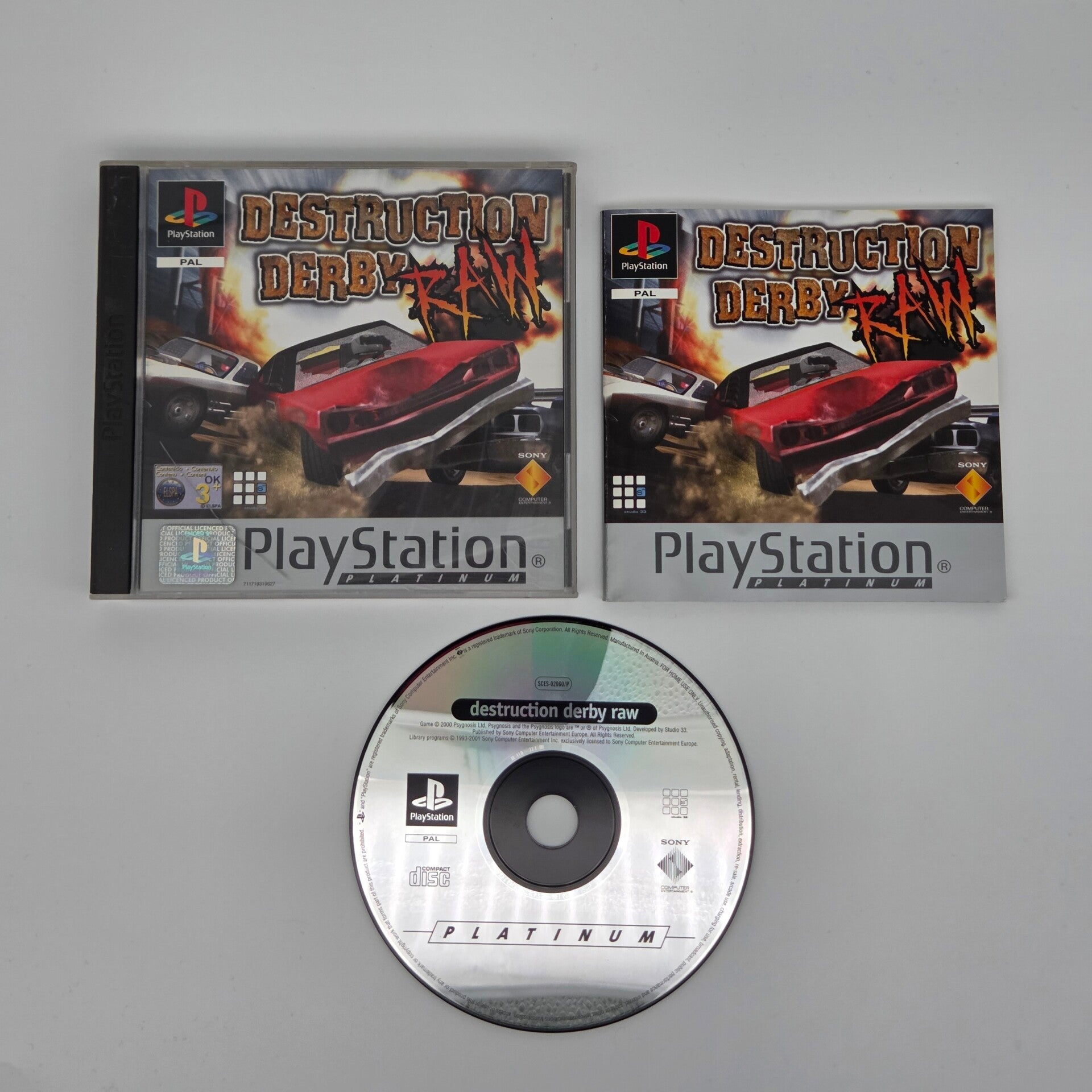 Playstation 1 Destruction Derby Raw