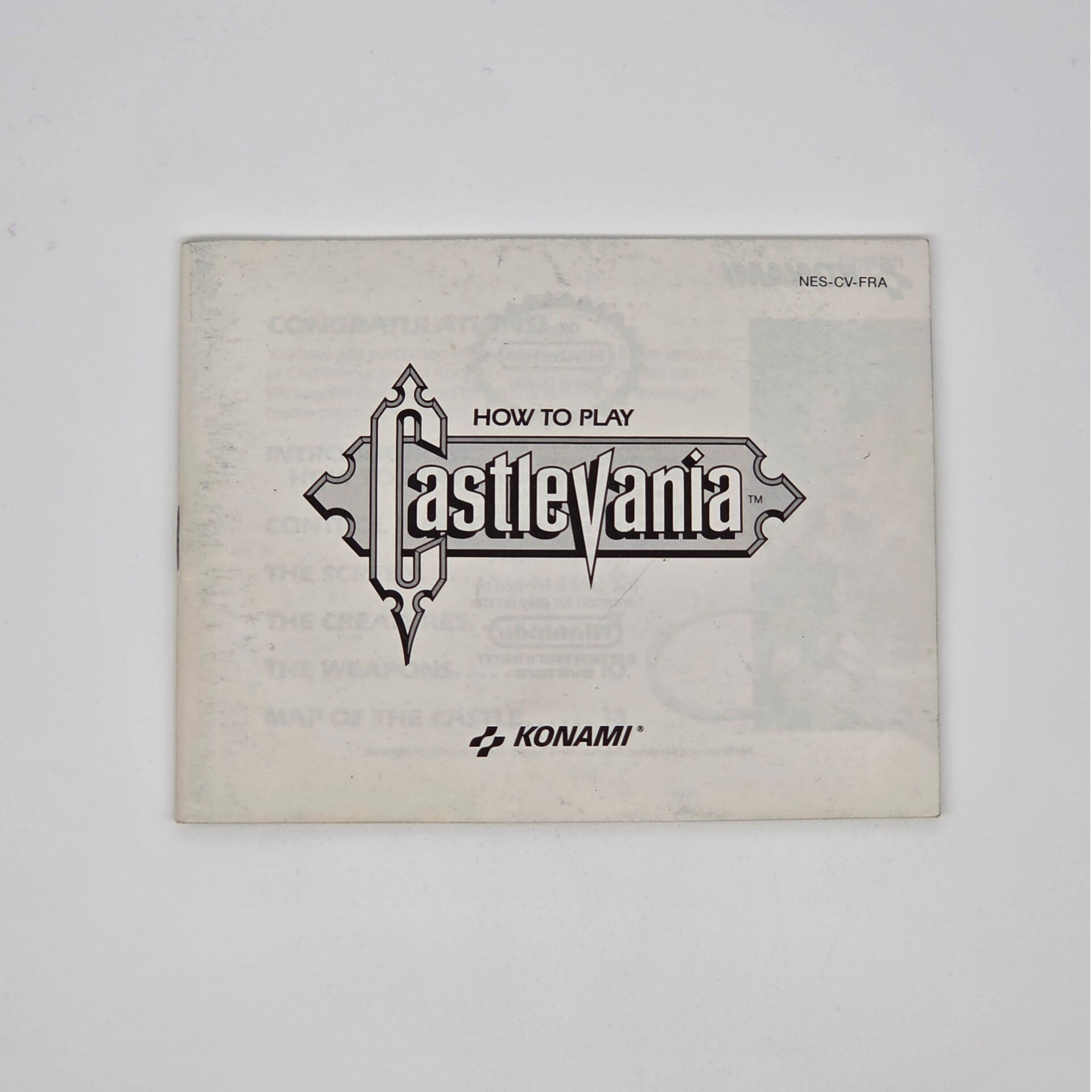 Nes Manual Castlevania