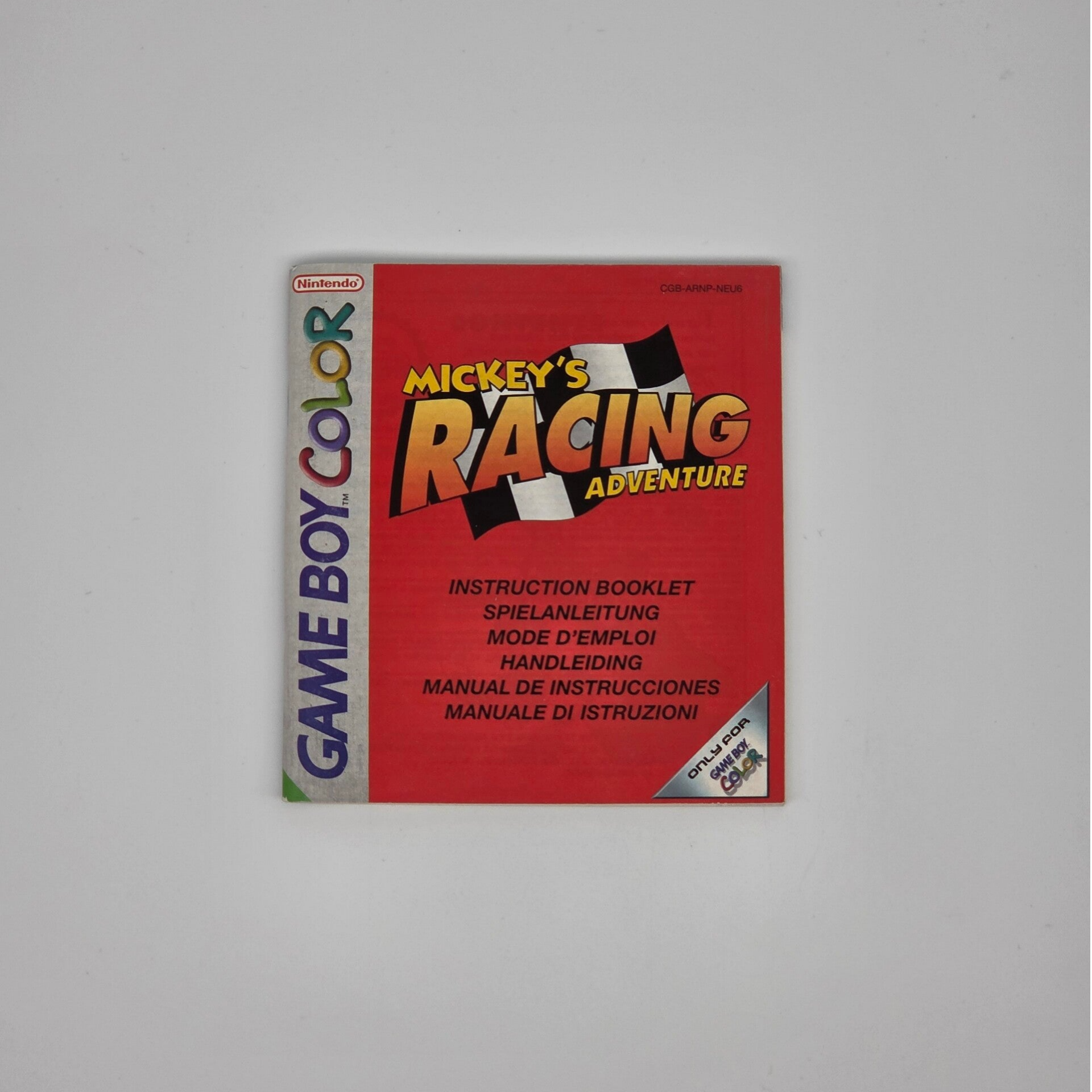 Gameboy Color Manual Mickey's Racing Adventure