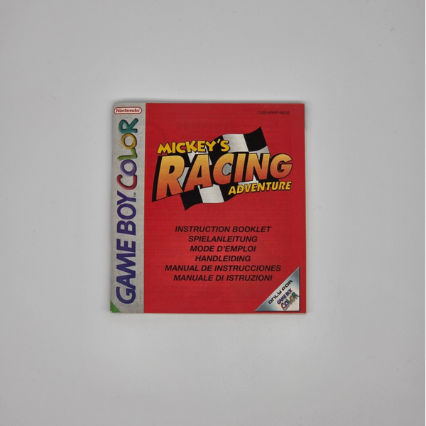 Gameboy Color Manual Mickey's Racing Adventure