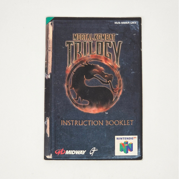 N64 Manual Mortal Kombat Trilogy