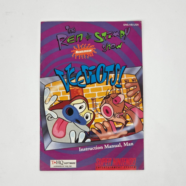 Snes Manual The Ren & Stimpy Show: Veediots!