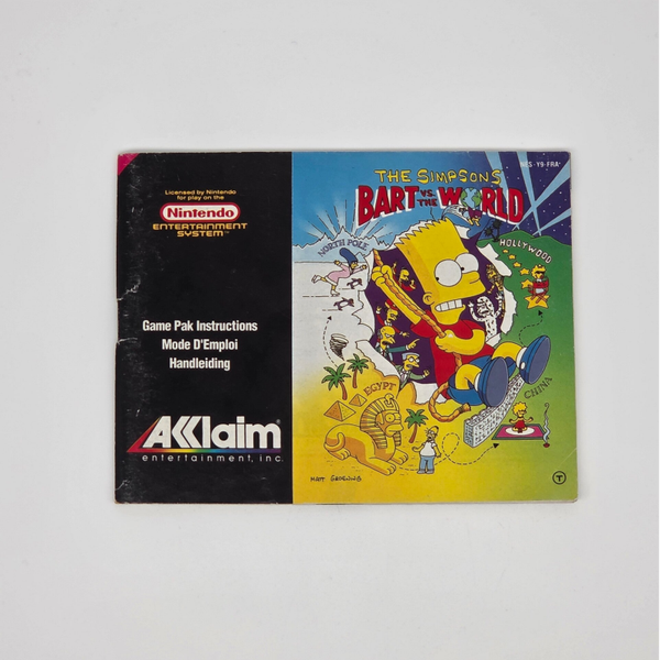 Nes Manual The Simpsons Bart vs The World