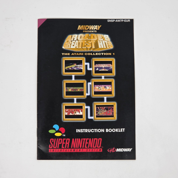 Snes Manual Midway Arcada's Classics