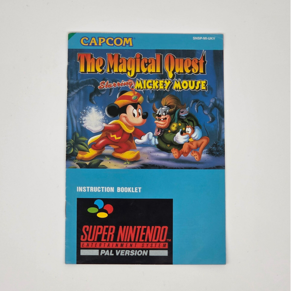 Snes Manual The Magical Quest Starring Mickey Mouse