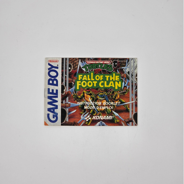 Gameboy Manual Teenage Mutant Ninja Turtles Fall of The Foot Clan