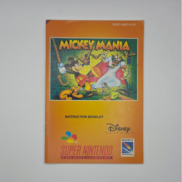 Snes Manual Mickey Mania