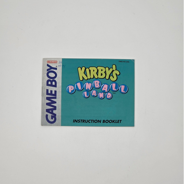 Gameboy Manual Kirby's Pinball Land