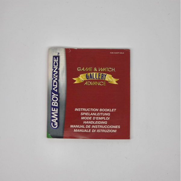 Gameboy Advance Manual Game & Watch Gallery Advance