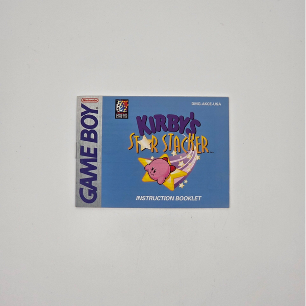 Gameboy Manual Kirby's Star Stacker