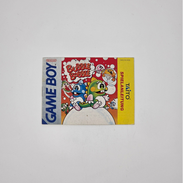 Gameboy Manual Bubble Bobble