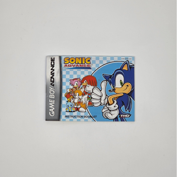 Gameboy Advance Manual Sonic Advance