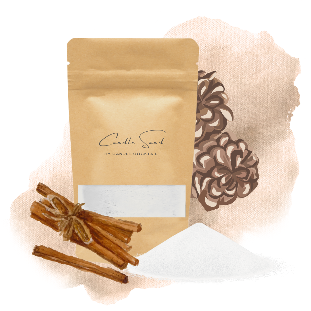 Candle Cocktail® Duft-Kerzensand | Würziger Zimt | Inkl. Dochte