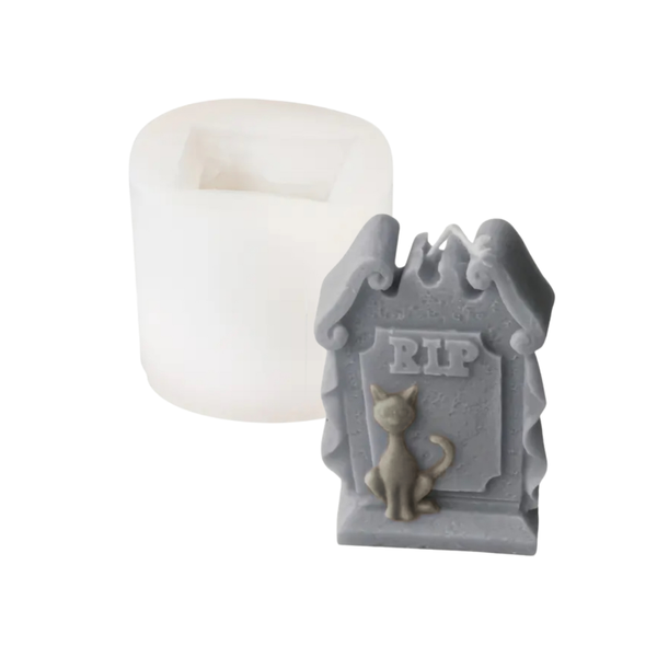 Kerzenform | Grabstein-Katze | #37