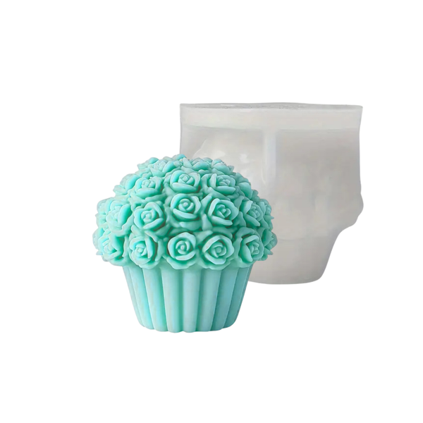 Kerzenform | Blumen-Cupcake | #10