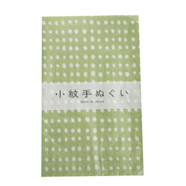 Tenugui handdoekje lichtgroen "Stip" (T-tenu-2-62)