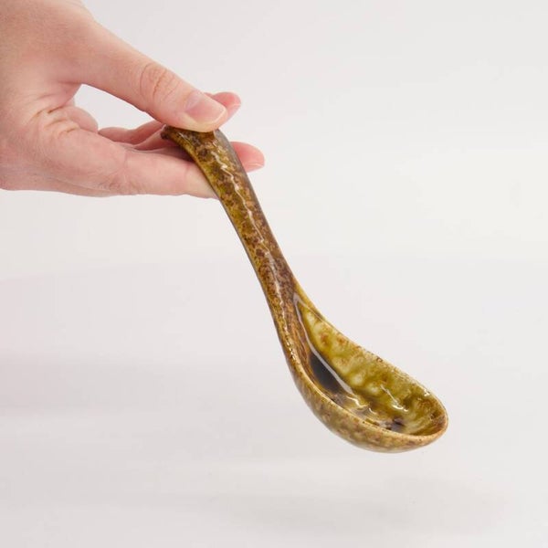 Lepel keramiek Oribe Groen 17 cm (K-CNB-34011)