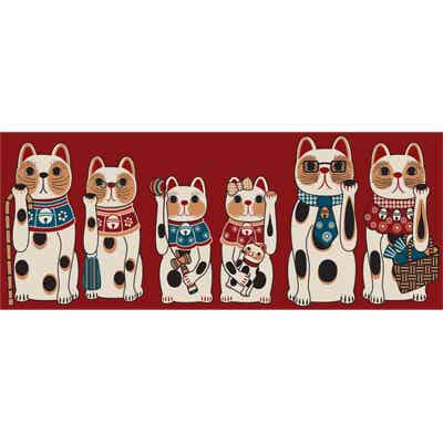 Tenugui "Familie kat" (T-Tenu-5B)