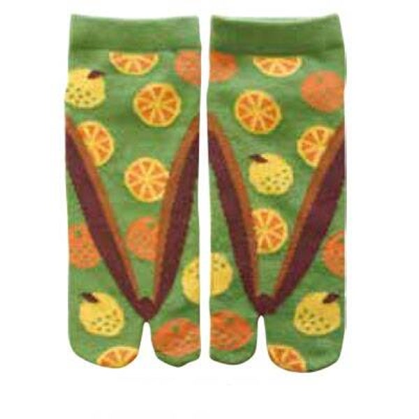 Tabisokken voor sneakers (kort) "Citrus" 22-25 cm maat 35-39 (T-Tabisok-D-O)