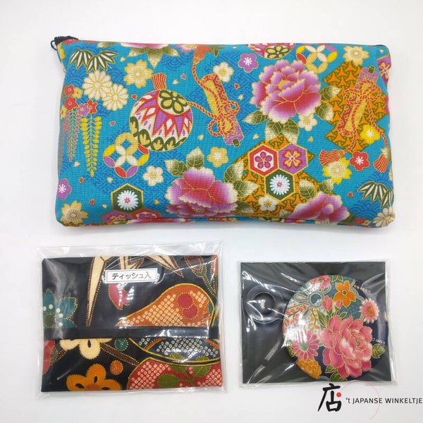 Beauty setje incl. tasje, spiegel & zakdoekhouder # 16 (T-chi-1887)