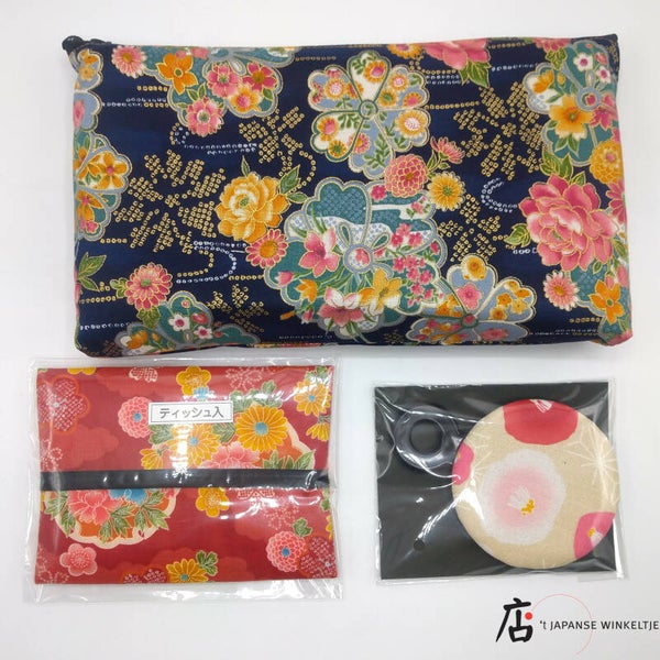 Beauty setje incl. tasje, spiegel & zakdoekhouder # 7 (T-chi-1887)