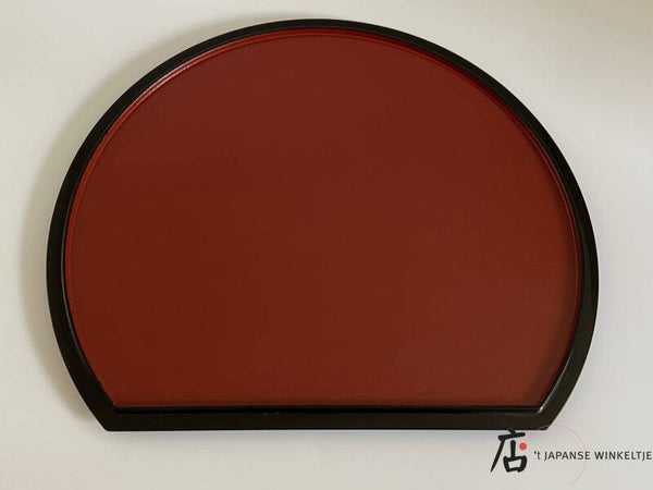 Dienblad halfrond zwart/rood S (Ku-Dien-5)