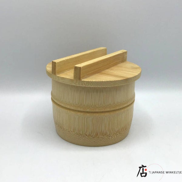 Pot met deksel van bamboe Ø 11,5 cm, 8 cm hoog (H-Chi-5601)