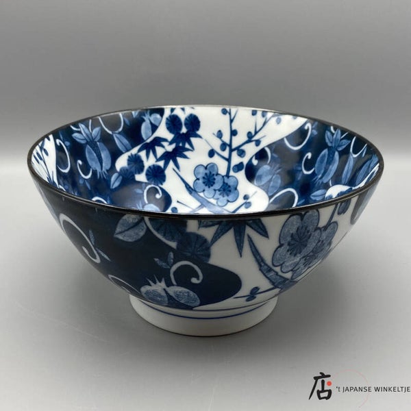 Donburi / grote diepe kom met vrucht patroon Ø 18 cm 9 cm hoog (K-Sai-31756 E)