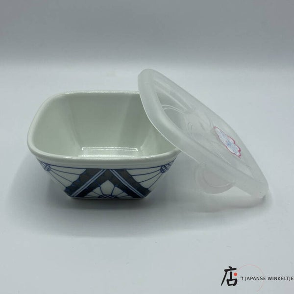 Kobachi (小鉢) vierkante kom met deksel Ø 11,5 cm 5,5 cm hoog (K-USai-52798A)