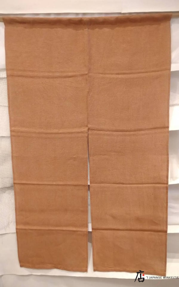Noren van linnen Kaneel kleur 85 x 150 cm (T-Noren-1A)