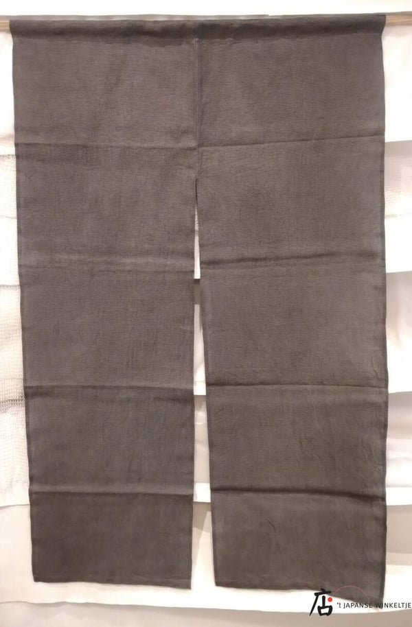 Noren van linnen Grijze kleur 85 x 150 cm (T-Noren-1E)