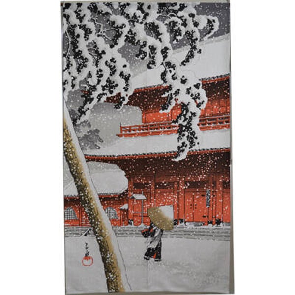 Noren "Zojoji Temple in Shiba" door Kawase Hasui (T-Noren-2A)