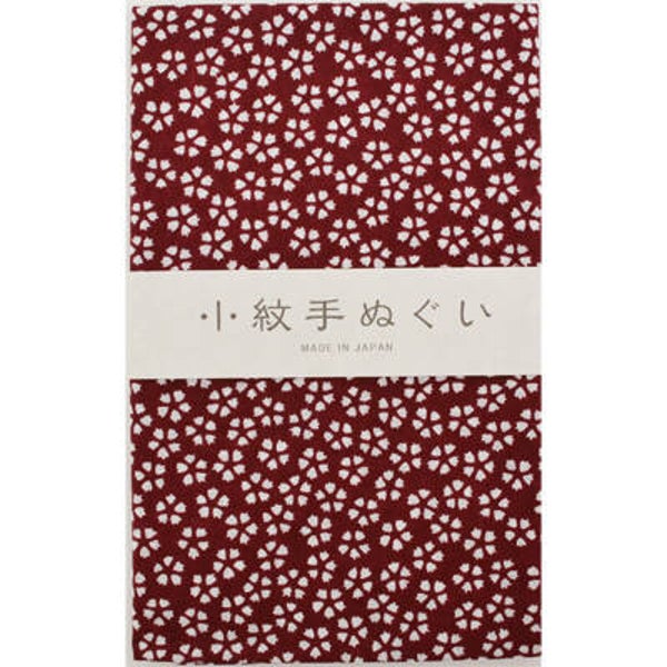 Tenugui handdoekje "Sakura" klein bordeaux (T-Tenu-2-39)
