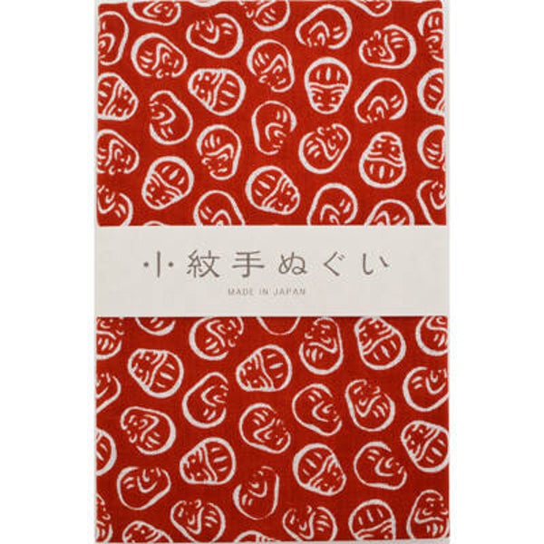 Tenugui handdoekje "Daruma" rood (T-Tenu-2-50)